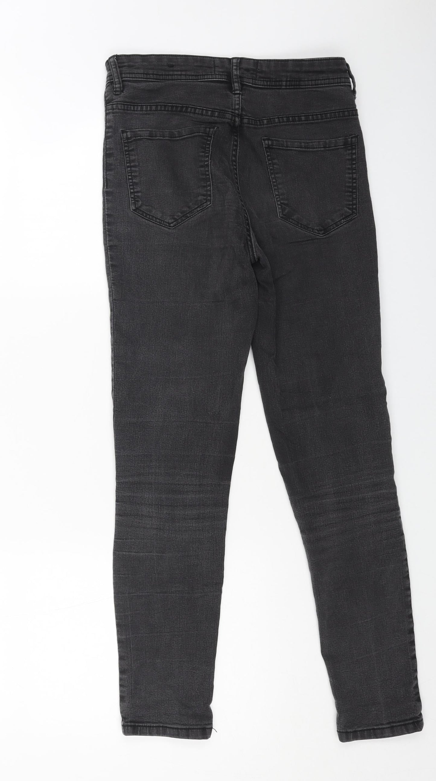 MNG Womens Black Cotton Skinny Jeans Size 6 L26 in Regular Button
