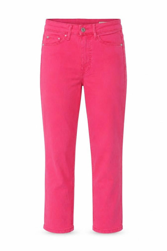 Marks & Spencer Womens Pink Cotton Skinny Jeans Size 6 L21 in Regular Button