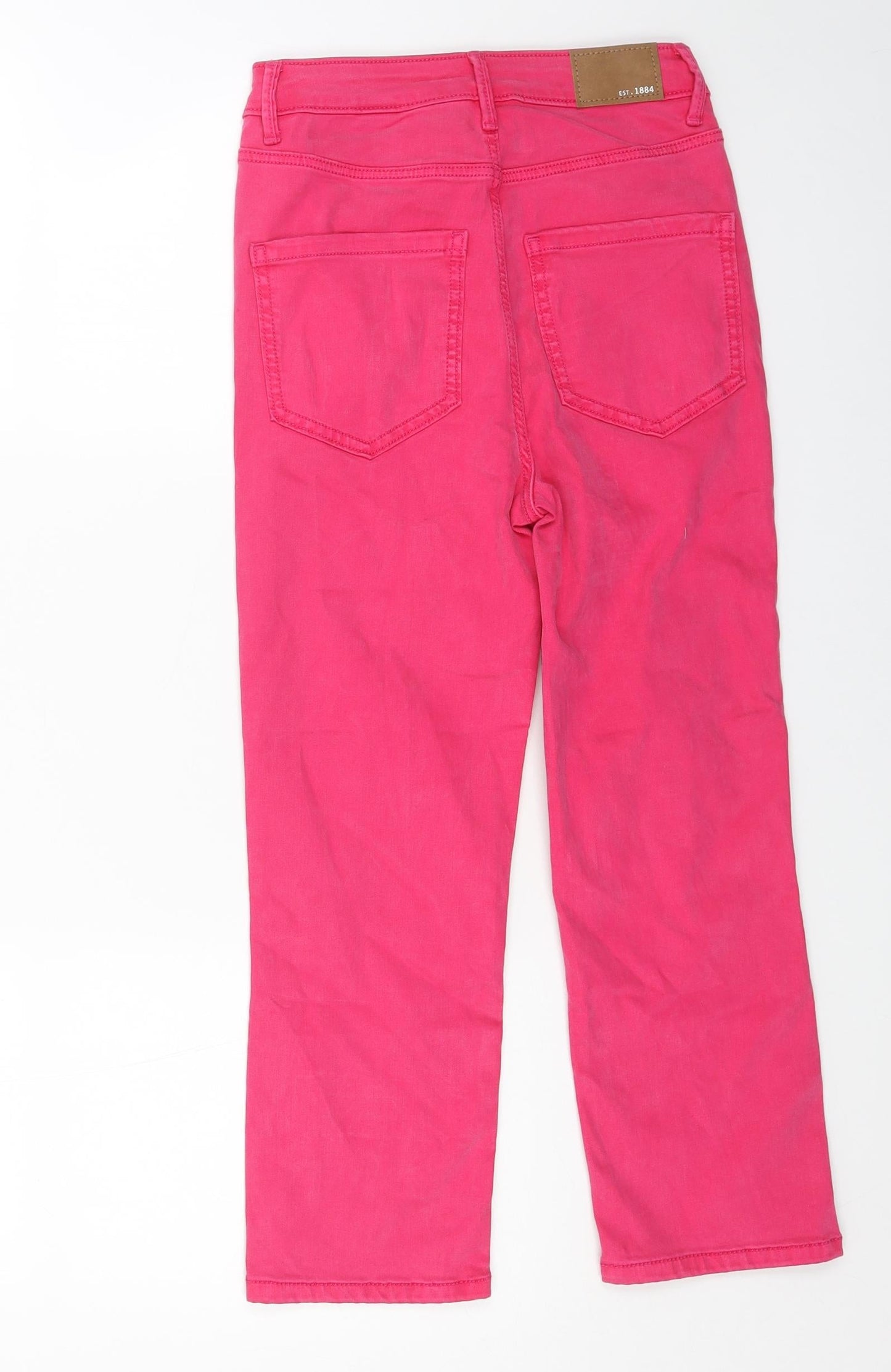 Marks and Spencer Womens Pink Cotton Skinny Jeans Size 6 L21 in Regular Button