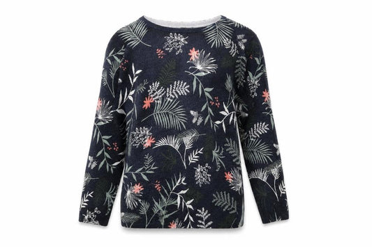Debenhams Womens Blue Scoop Neck Geometric Viscose Pullover Jumper Size 10