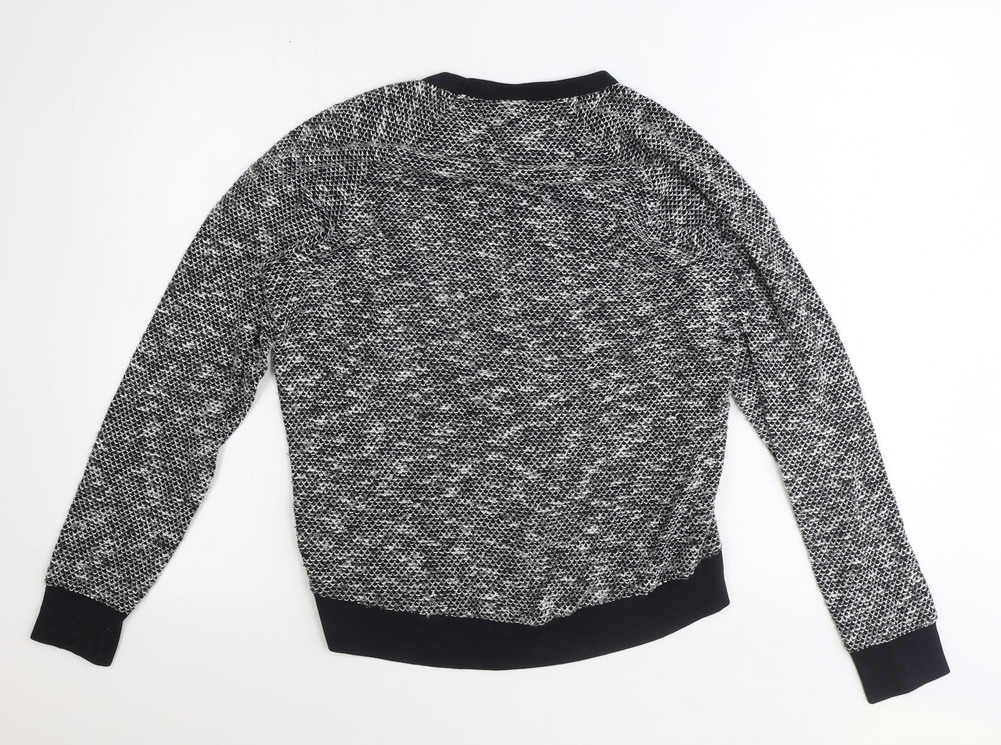 Topshop Womens Black Scoop Neck Polyester Pullover Jumper Size 6