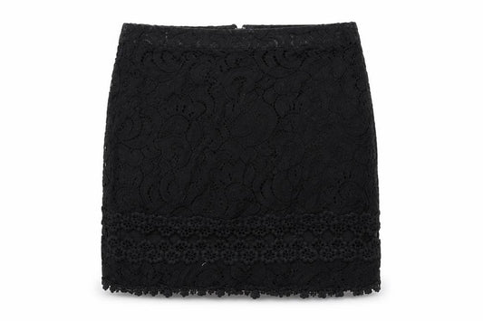Topshop Womens Black Geometric Polyester Straight & Pencil Skirt Size 8 Zip