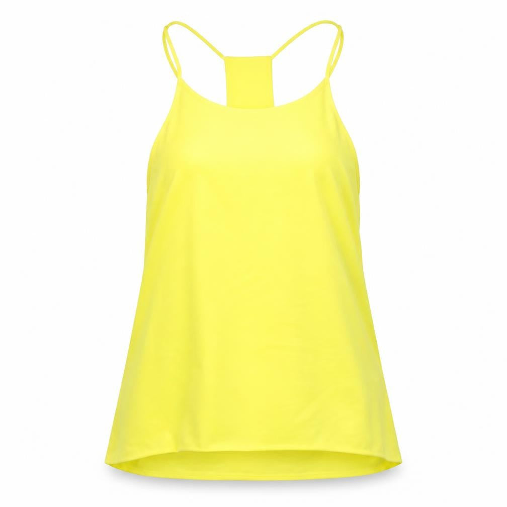 H&M Womens Yellow Polyester Basic Tank Size 8 Halter