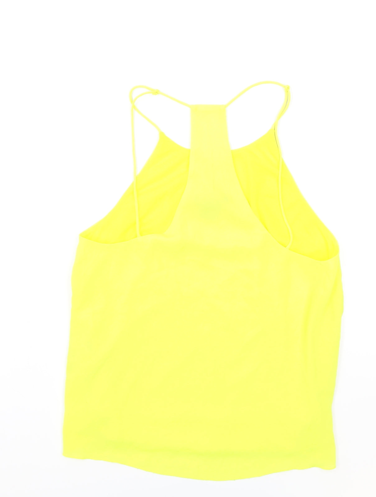H&M Womens Yellow Polyester Basic Tank Size 8 Halter