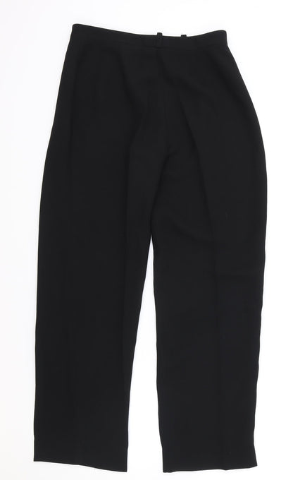Simorra Womens Black Polyester Trousers Size 10 Regular Zip