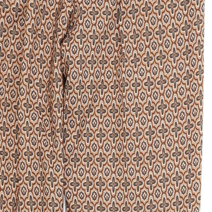 H&M Womens Multicoloured Geometric Polyester Trousers Size XS Relaxed