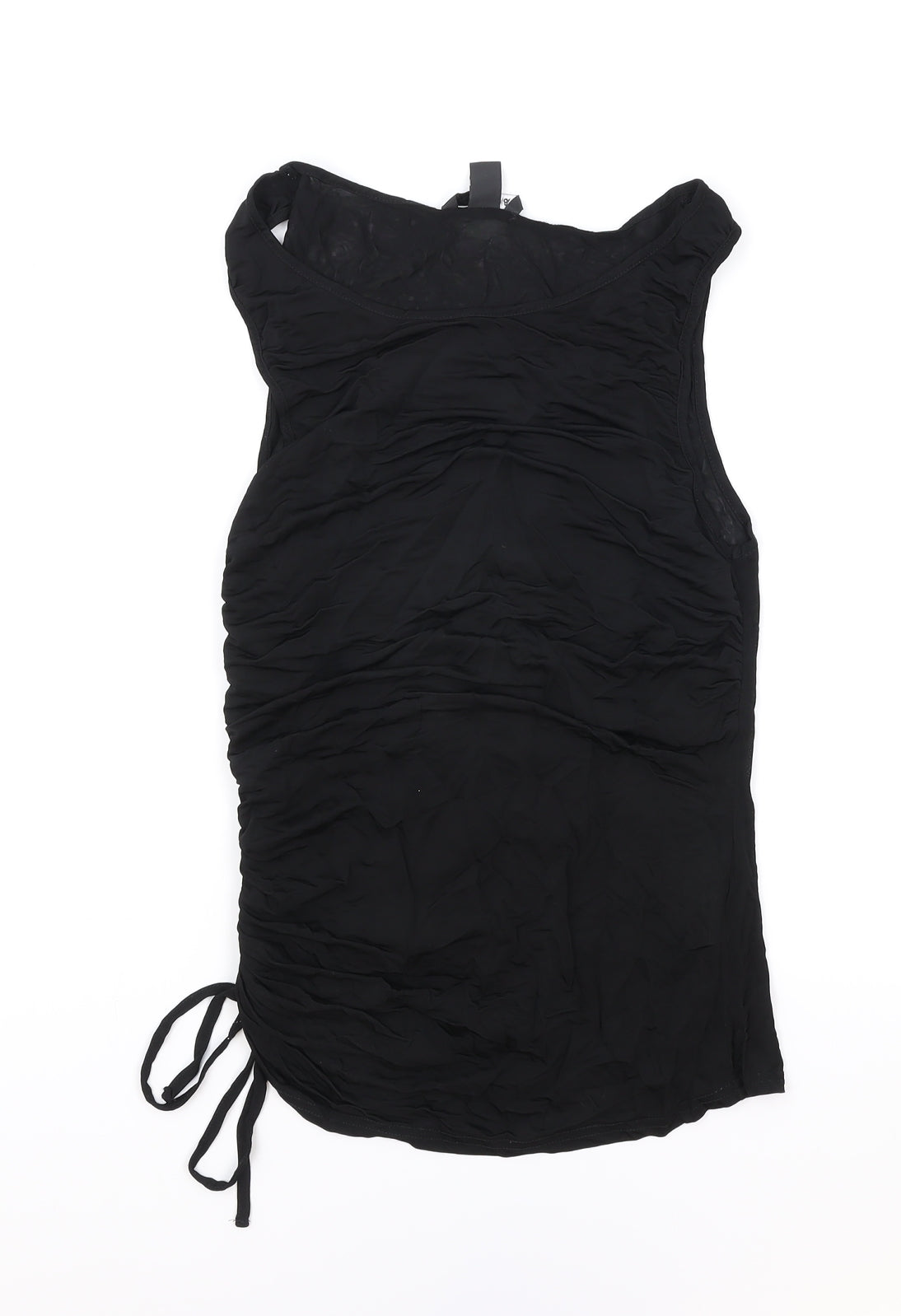 H&M Womens Black Polyester Tunic Tank Size S Round Neck