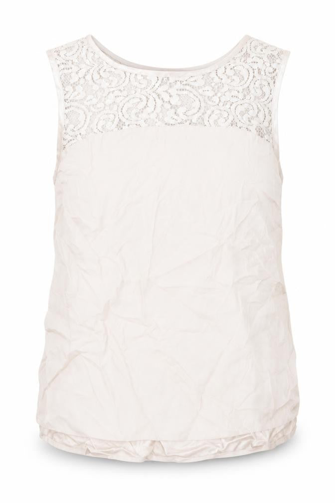 Monsoon Womens Pink Viscose Basic Tank Size 14 Round Neck - Lace Detail