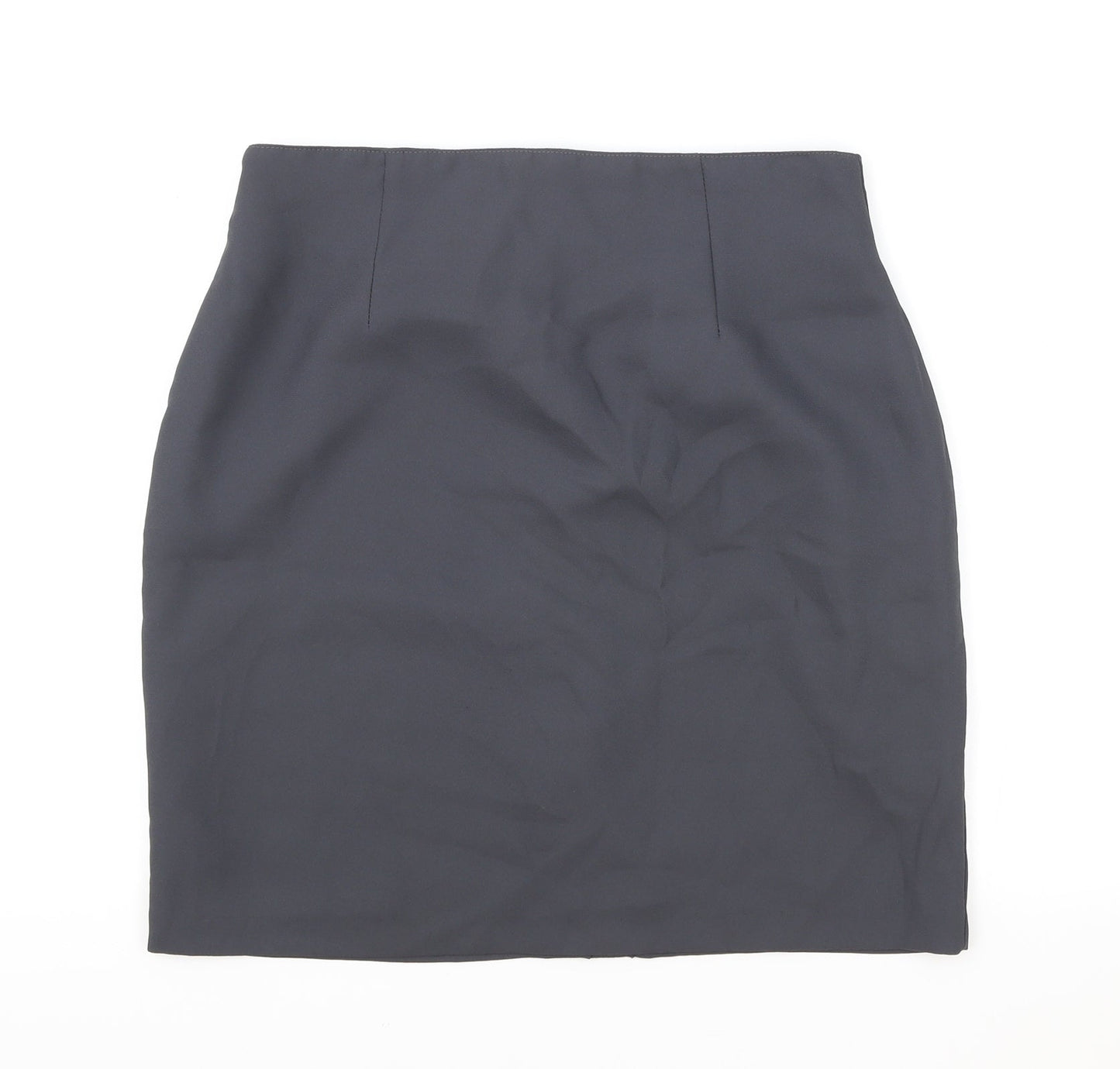 Beechers Brook Womens Grey Polyester Straight & Pencil Skirt Size 12 Zip