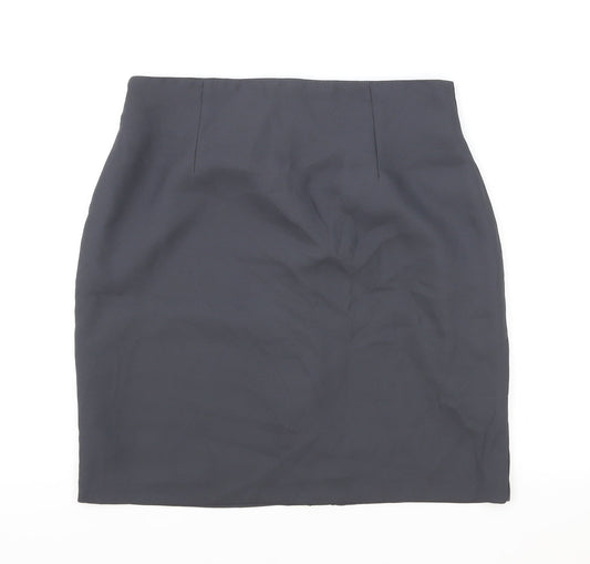 Beechers Brook Womens Grey Polyester Straight & Pencil Skirt Size 12 Zip