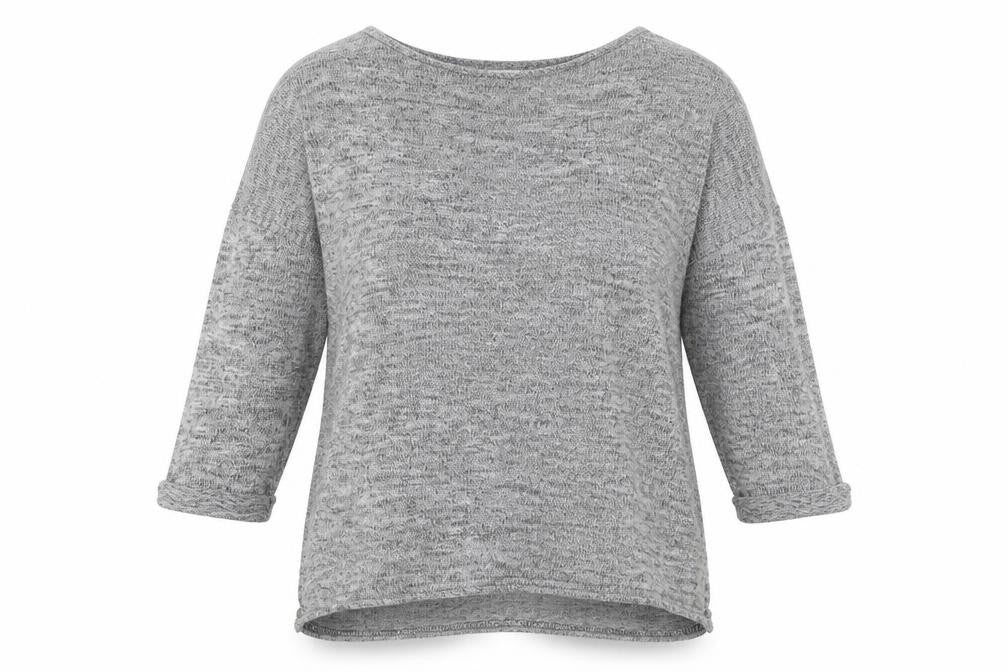 New Look Womens Grey Round Neck Viscose Pullover Jumper Size S