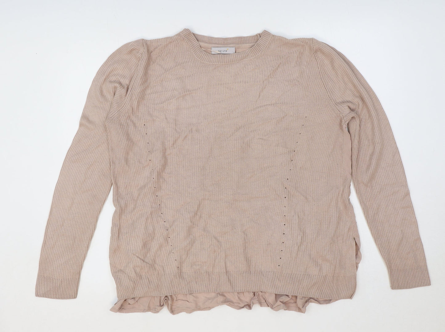 Marks and Spencer Womens Pink Viscose Basic T-Shirt Size 14 Round Neck