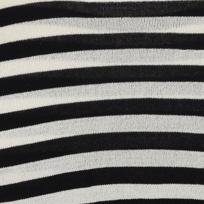 Select Womens Black Scoop Neck Striped Acrylic Pullover Jumper Size 10