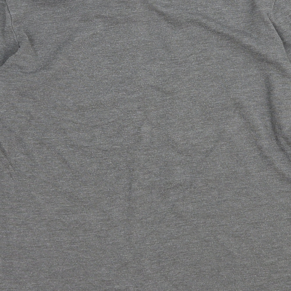 Primark Girls Grey Cotton Basic T-Shirt Size 9-10 Years Round Neck Pullover - Paris