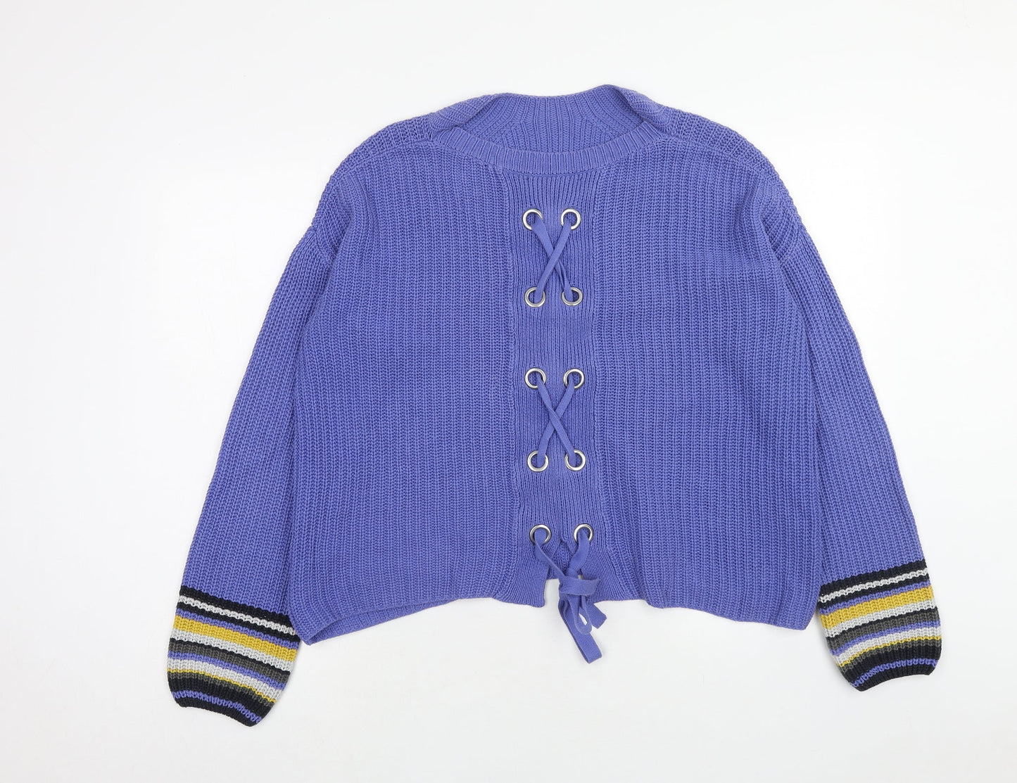 NEXT Womens Purple Round Neck Cotton Pullover Jumper Size 10