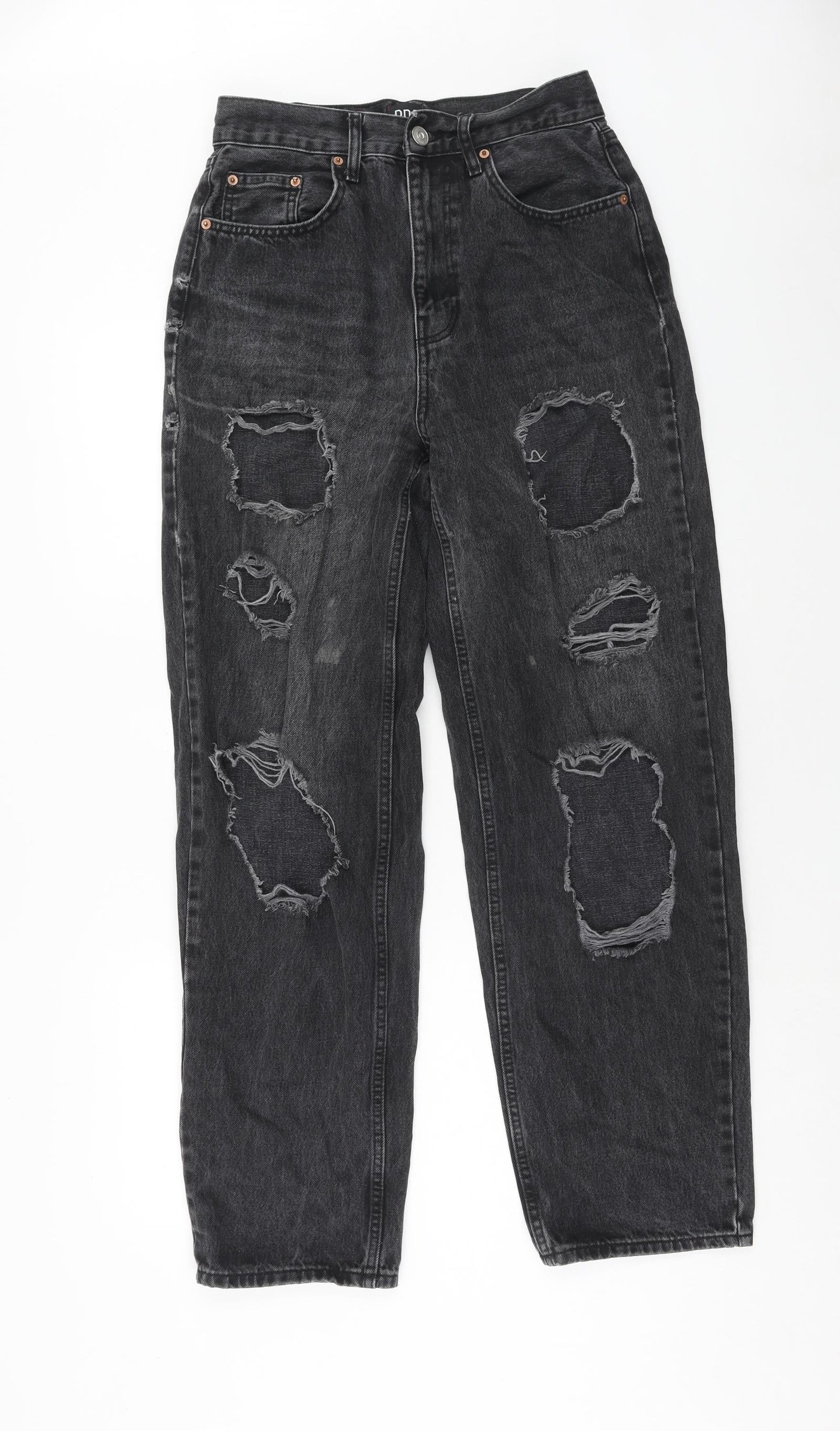 BDG Womens Grey Cotton Straight Jeans Size 28 in Regular Zip