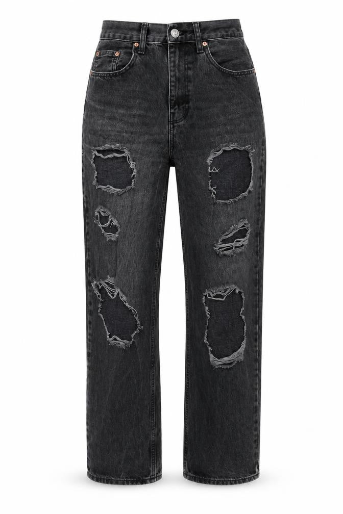 BDG Womens Grey Cotton Straight Jeans Size 28 in Regular Zip