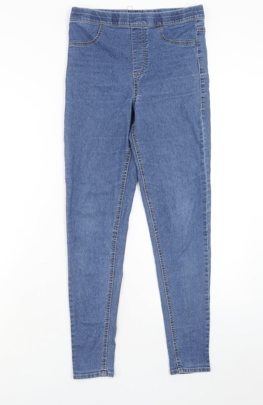 Avenue Womens Blue Cotton Jegging Jeans Size 10 Regular