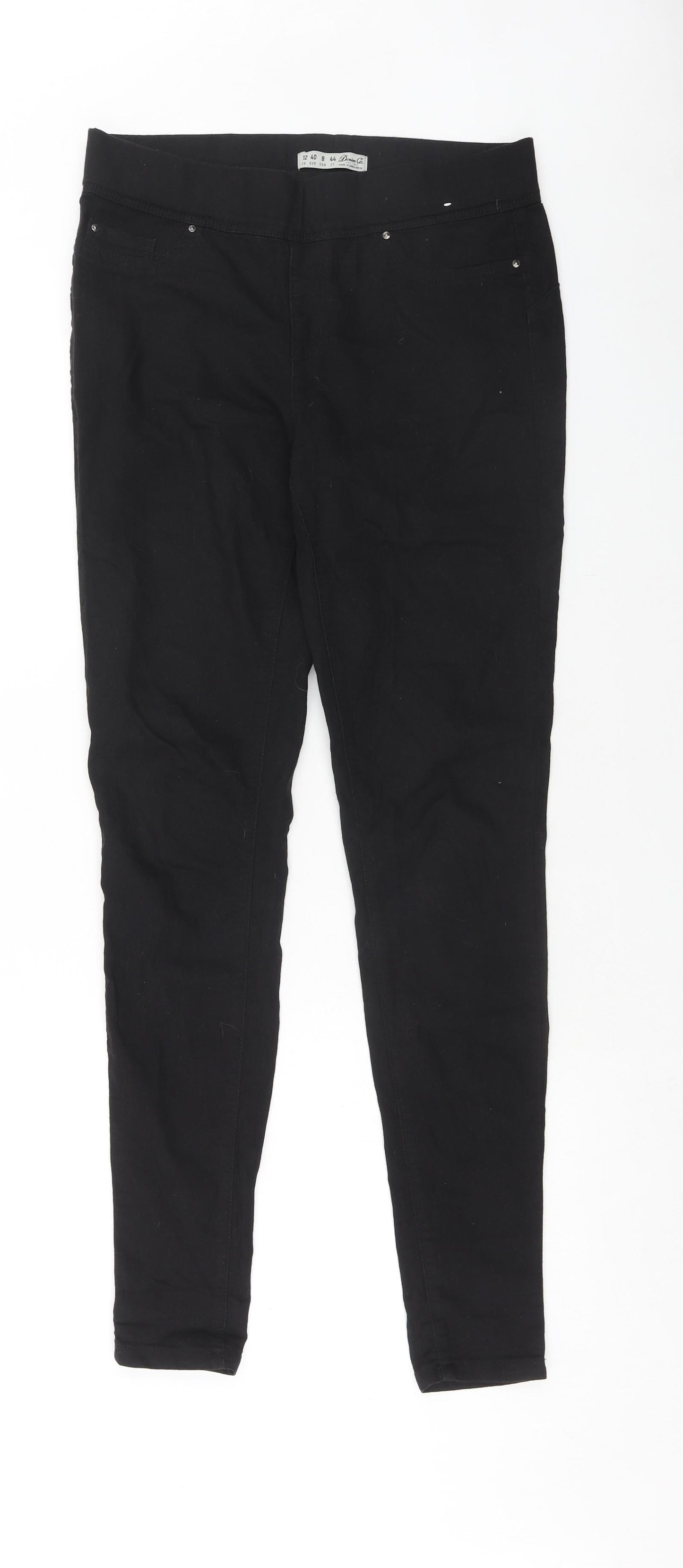 Denim & Co. Womens Black Cotton Skinny Jeans Size 12 Regular