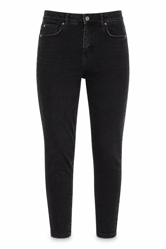 Denim & Co. Womens Black Cotton Skinny Jeans Size 12 Regular Zip