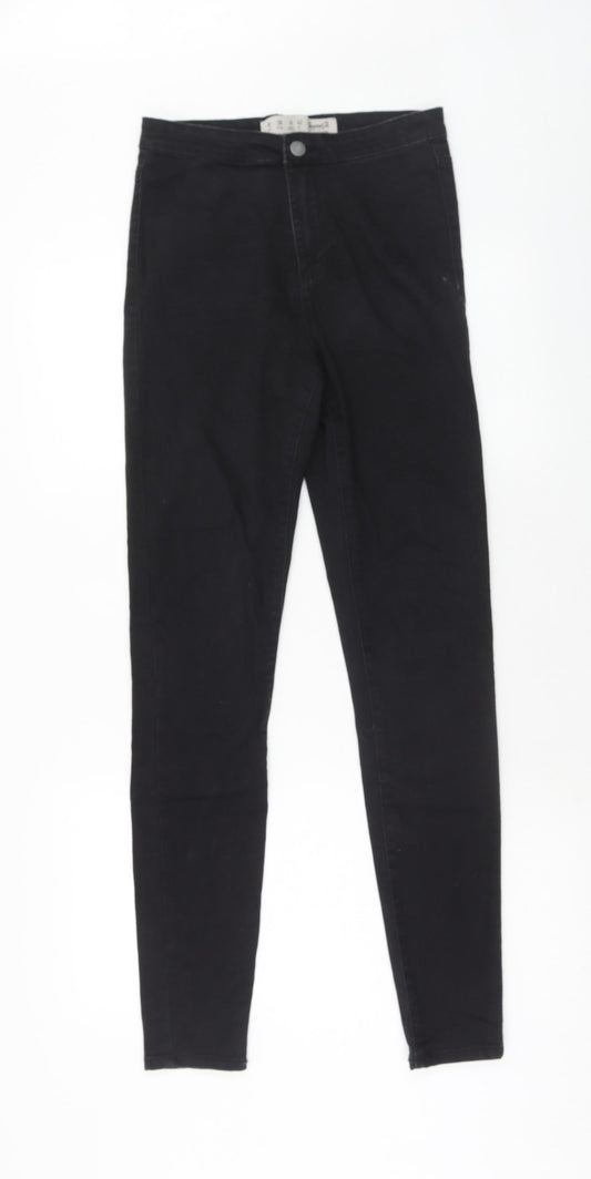 Denim & Co. Womens Black Cotton Skinny Jeans Size 10 Regular Zip