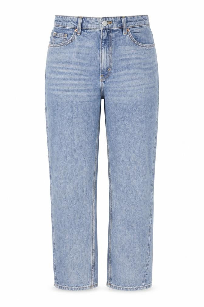 Monkl Womens Blue Cotton Straight Jeans Size 28 in Regular Zip