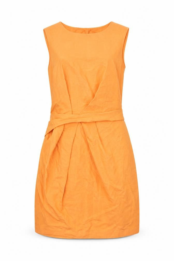 NEXT Womens Orange Viscose A-Line Size 8 Round Neck Zip