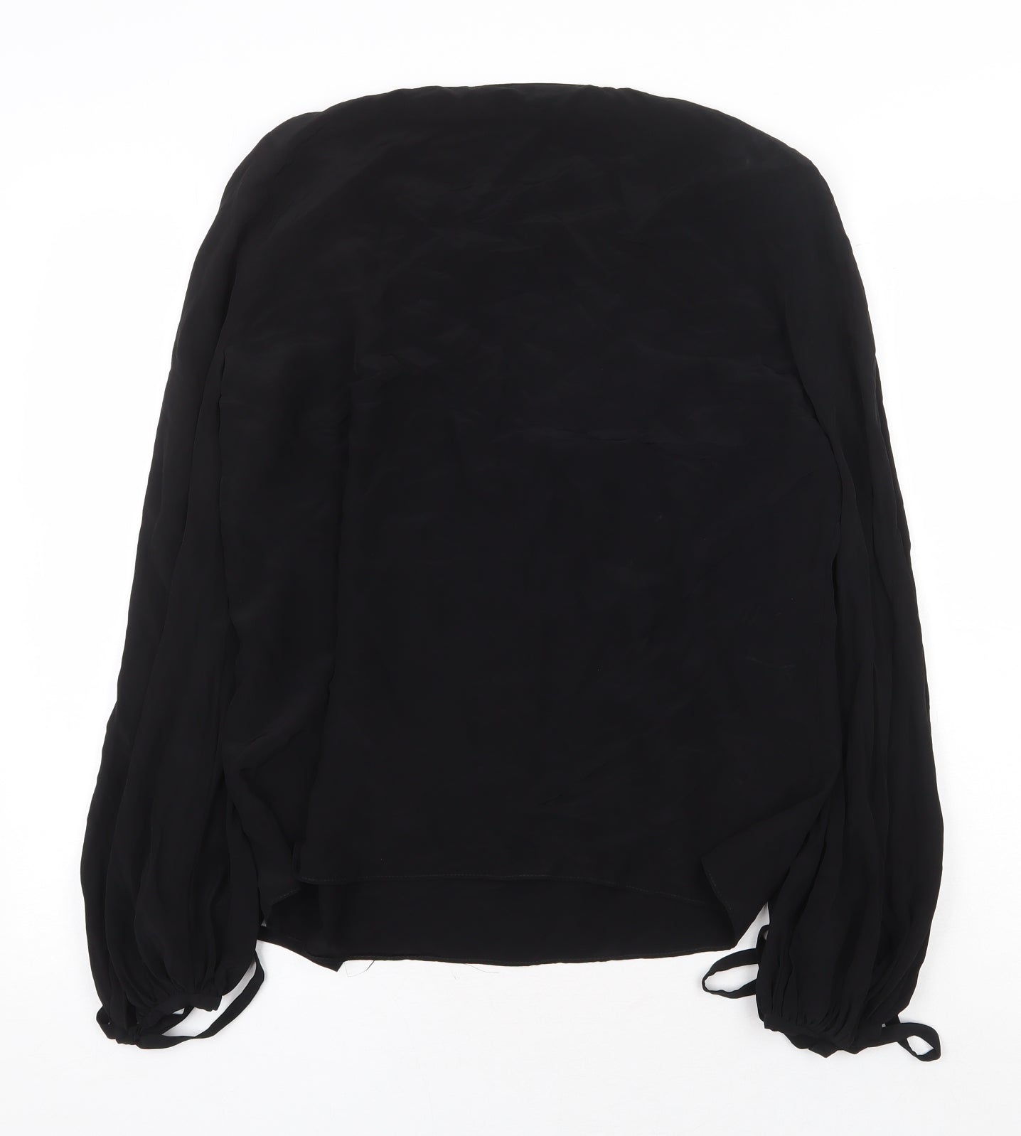 Zara Womens Black Viscose Basic Blouse Size S Round Neck