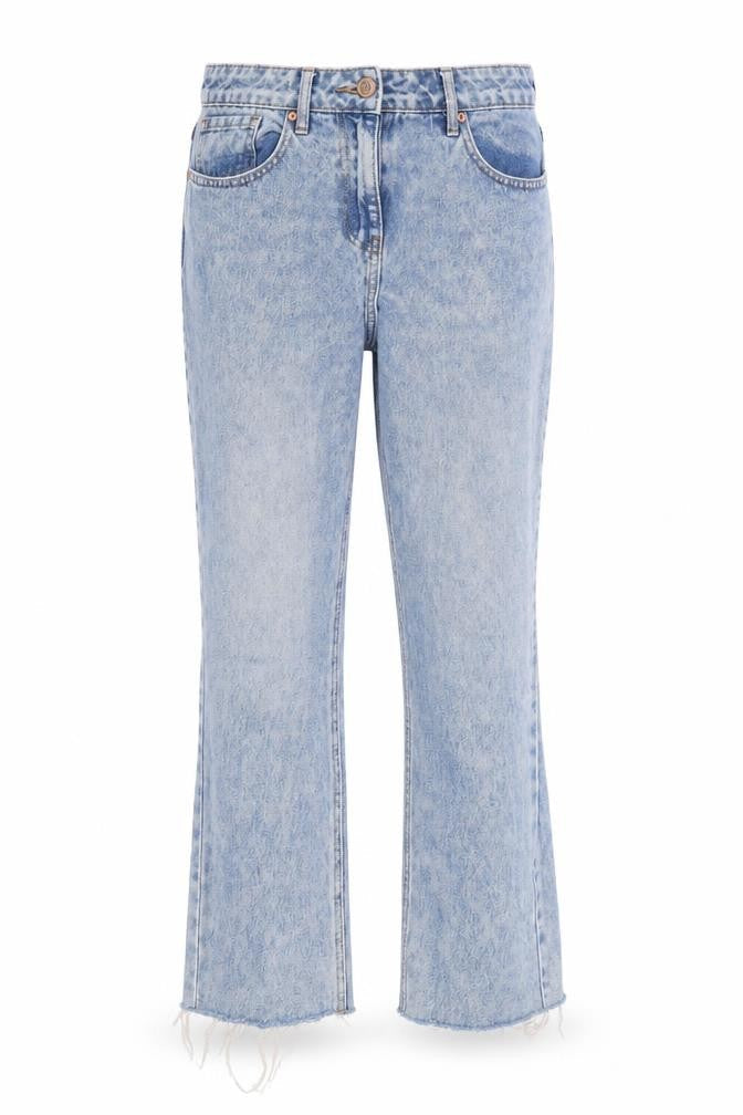 NEXT Womens Blue Cotton Straight Jeans Size 8 Regular Zip