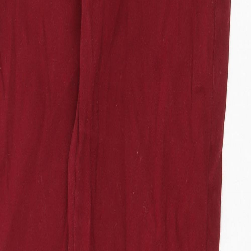 Yes Yes Womens Red Cotton Skinny Jeans Size 10 Regular Zip