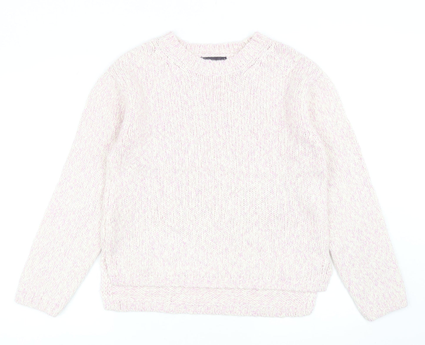 Marks and Spencer Womens Purple Round Neck Polyester Pullover Jumper Size S