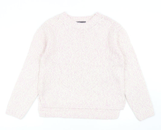 Marks and Spencer Womens Purple Round Neck Polyester Pullover Jumper Size S