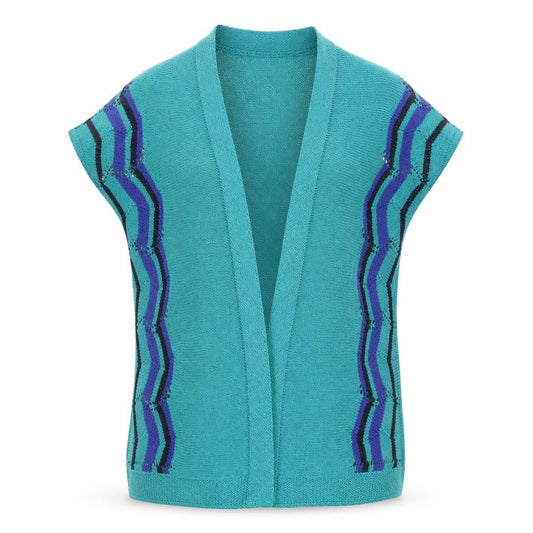 Per Una Womens Green V-Neck Acrylic Cardigan Jumper Size M