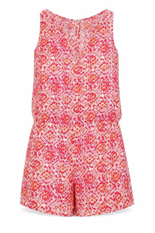 Gap Womens Pink Geometric Polyester Playsuit One-Piece Size S Hook & Eye