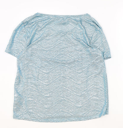 H&M Womens Blue Polyester Basic T-Shirt Size XS Round Neck