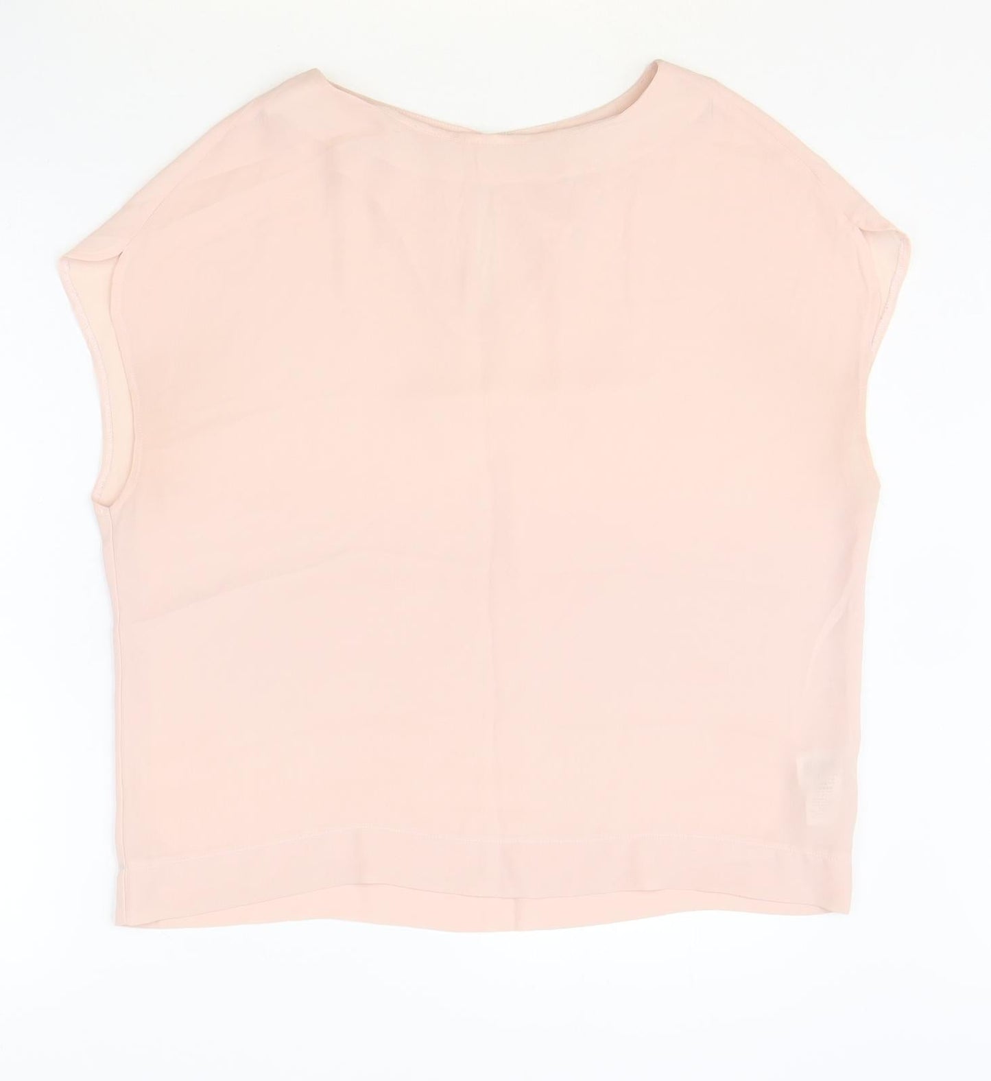 NEXT Womens Pink Polyester Basic Blouse Size 12 Round Neck