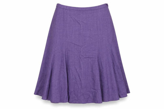 Cotswold Collection Womens Purple Polyester Swing Skirt Size 12 Zip