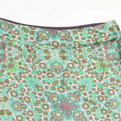Lybgaard Womens Multicoloured Floral Polyester Swing Skirt Size M Zip