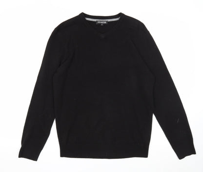 Debenhams Womens Black V-Neck Acrylic Pullover Jumper Size S