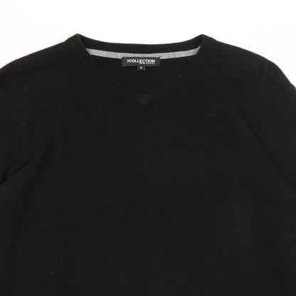 Debenhams Womens Black V-Neck Acrylic Pullover Jumper Size S