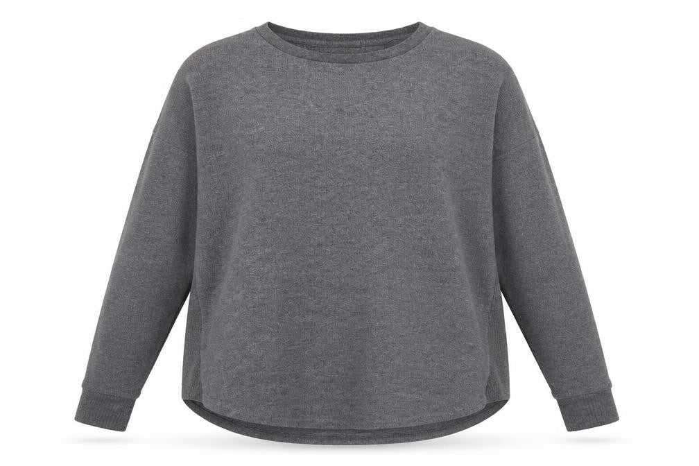 Preworn Womens Grey Round Neck Cotton Pullover Jumper Size M