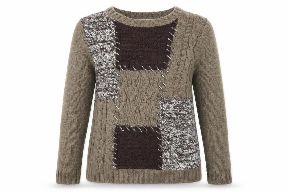Kliss Womens Grey Round Neck Acrylic Pullover Jumper Size XL