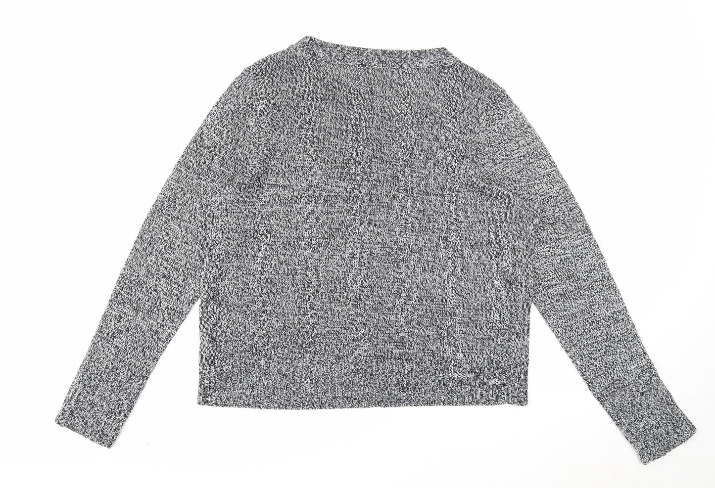 Divided Womens Black Round Neck Acrylic Pullover Jumper Size M