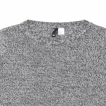 Divided Womens Black Round Neck Acrylic Pullover Jumper Size M