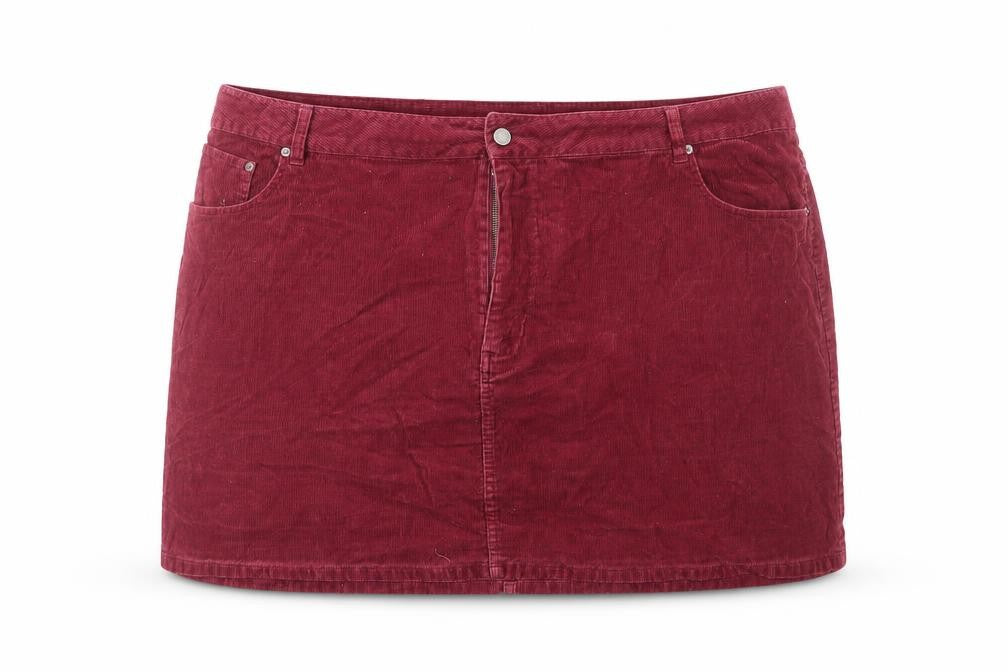 ASOS Womens Red Cotton Straight & Pencil Skirt Size 26 Zip