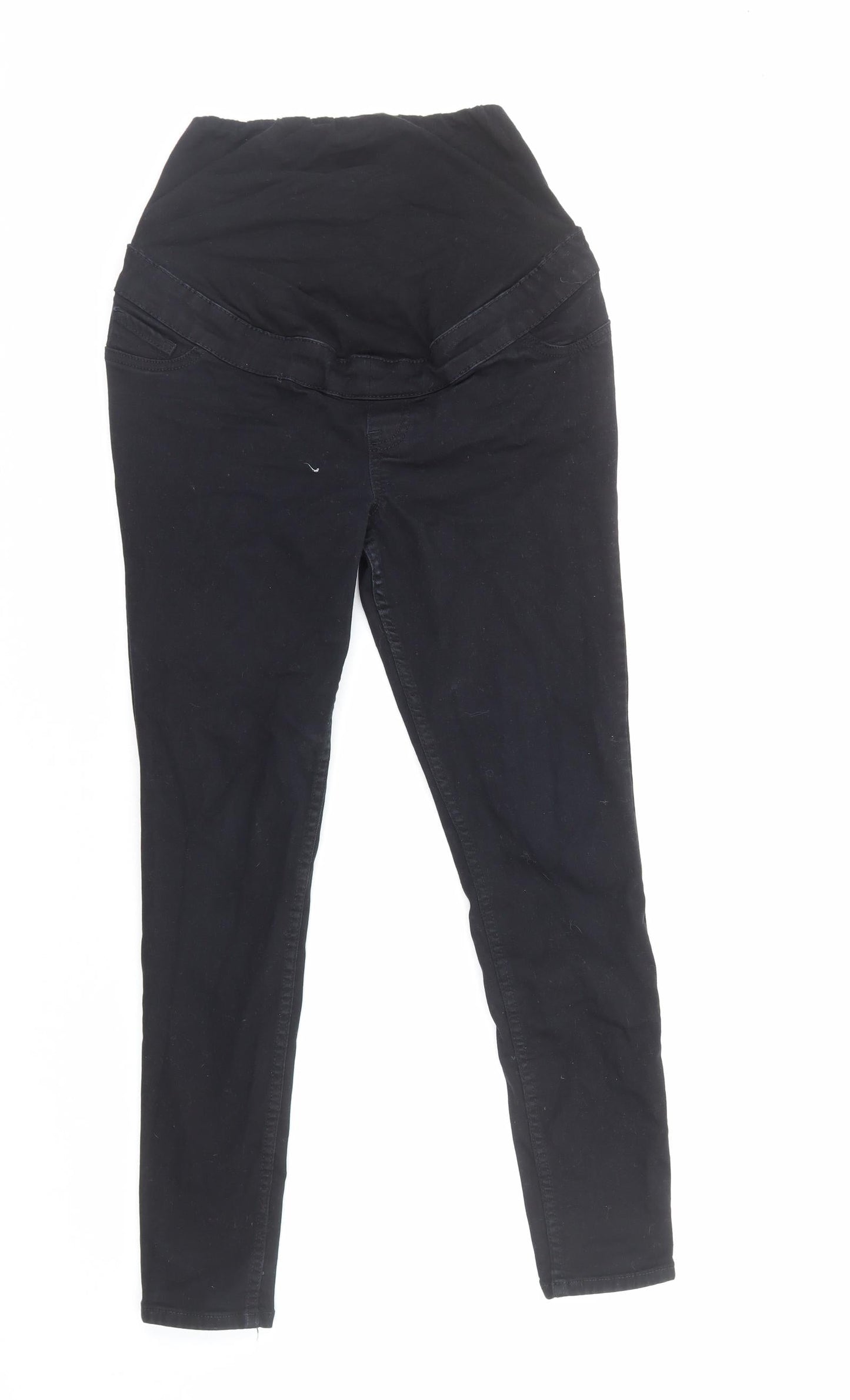New Look Womens Black Herringbone Cotton Skinny Jeans Size 10 Regular