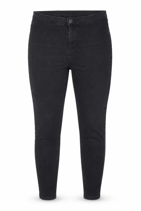 Marks & Spencer Womens Black Cotton Skinny Jeans Size 12 Regular Zip