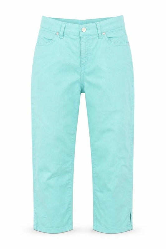 Per Una Womens Green Cotton Straight Jeans Size 10 Regular Zip