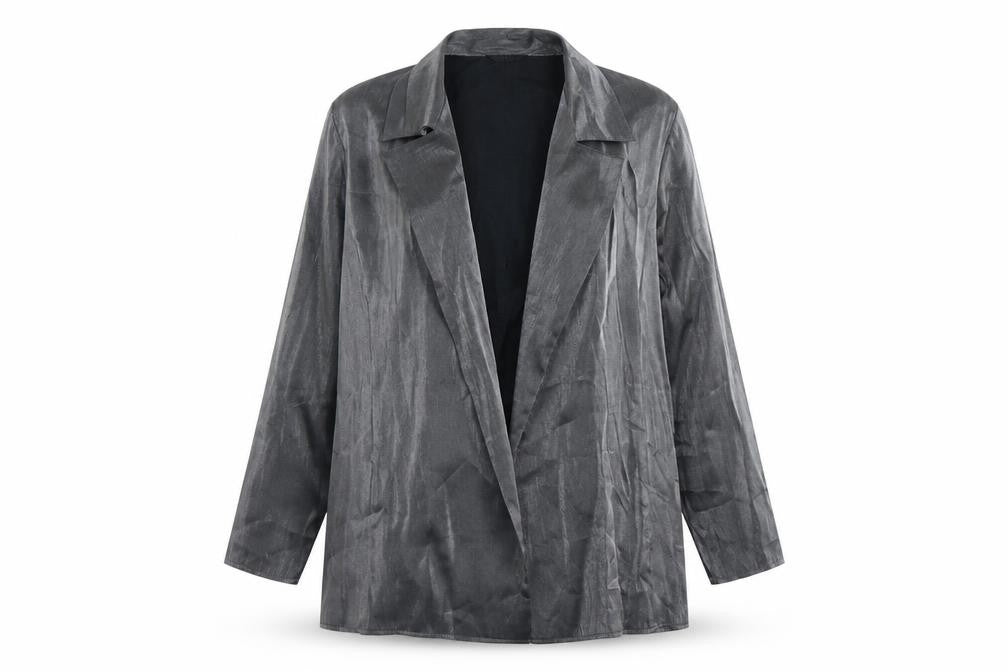 George Womens Silver Overcoat Coat Size 14 Hook & Eye
