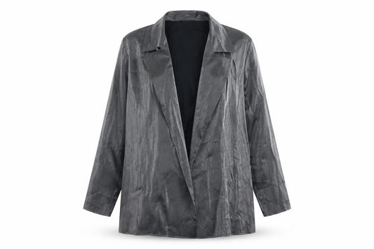 George Womens Silver Overcoat Coat Size 14 Hook & Eye